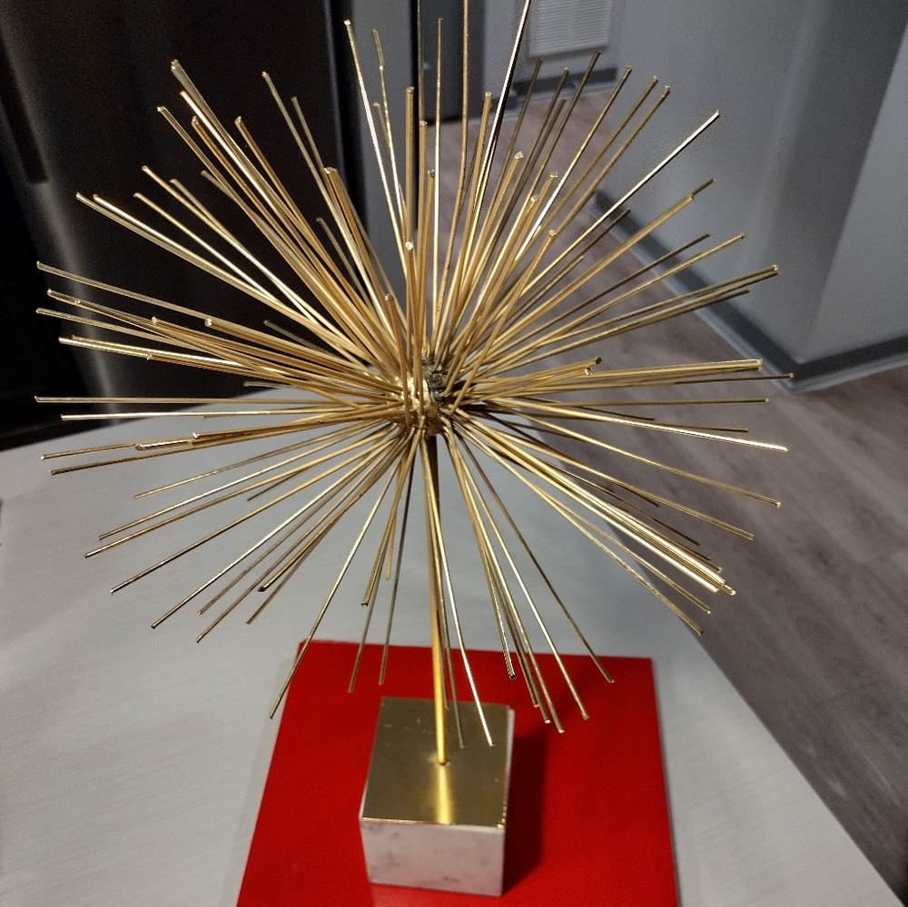 Gold Starburst Home Art Sculpture
